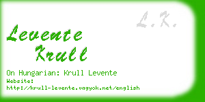 levente krull business card